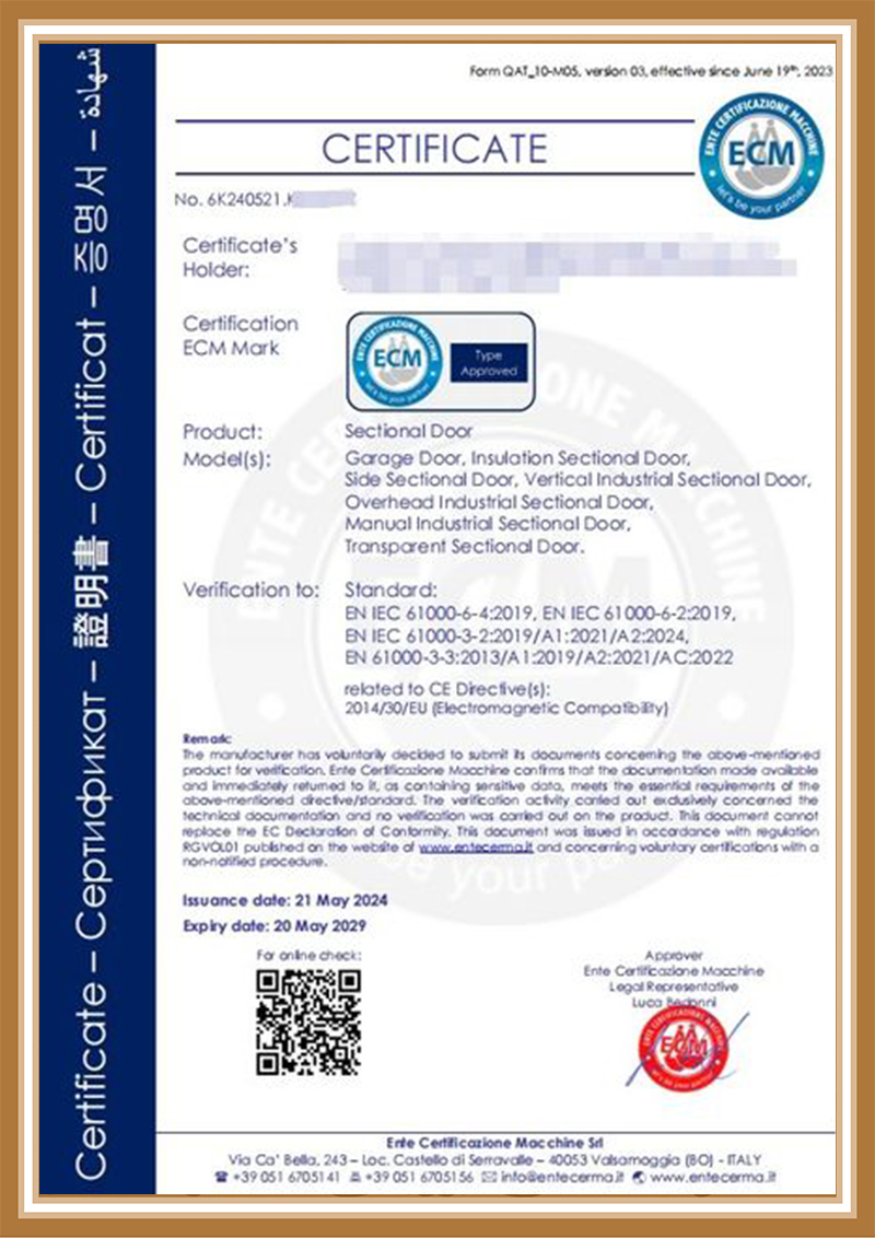 Standard:CE-SSD<br> Number:6K240521.KBLDN78