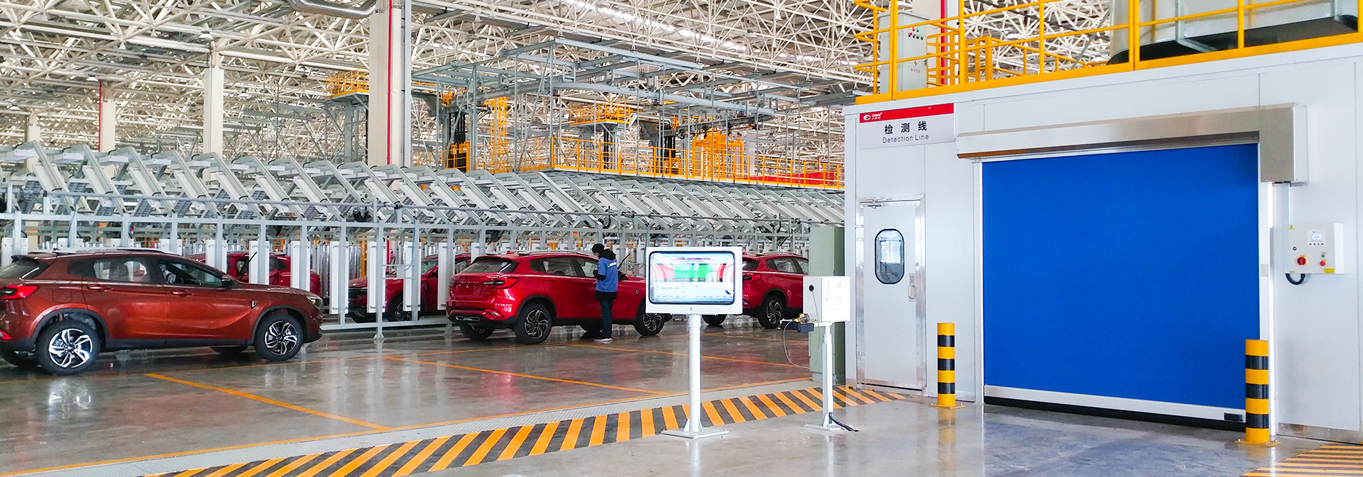 High speed door for automotive manufacturing facility